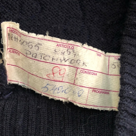 VTG Wool Patchwork Mock Sweater - Picture 7 of 9